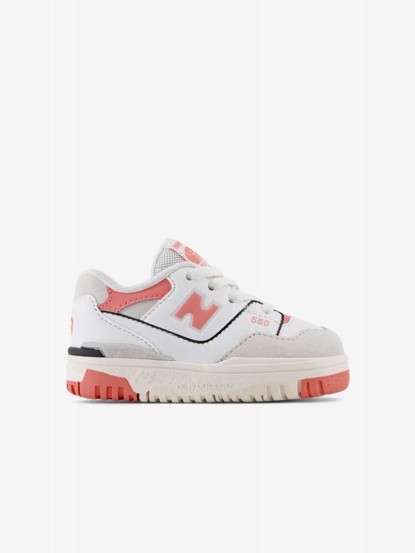 Sapatilhas New Balance ISB550 Brancas e Coral