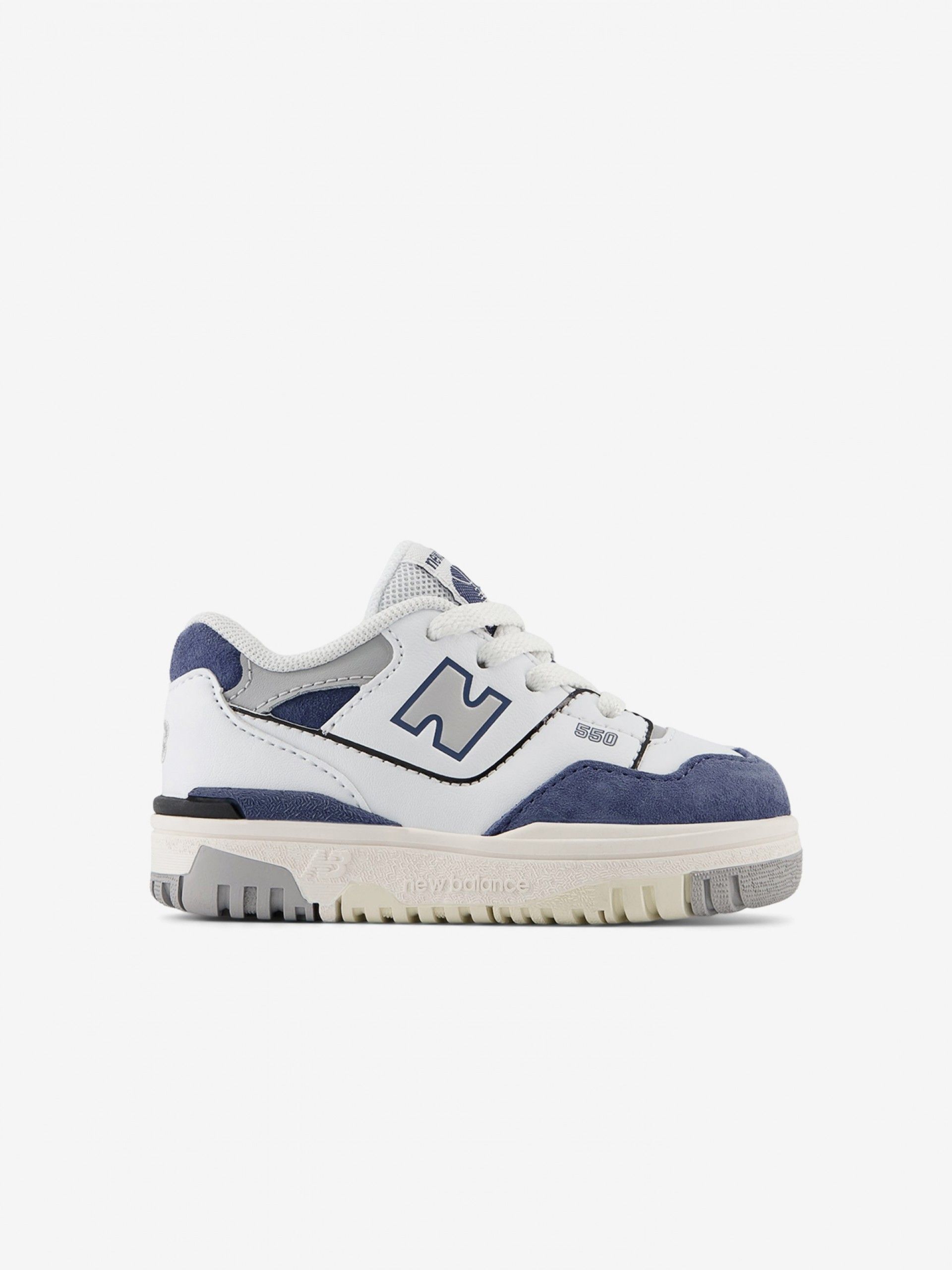 New Balance ISB550 White and Blue Sneakers