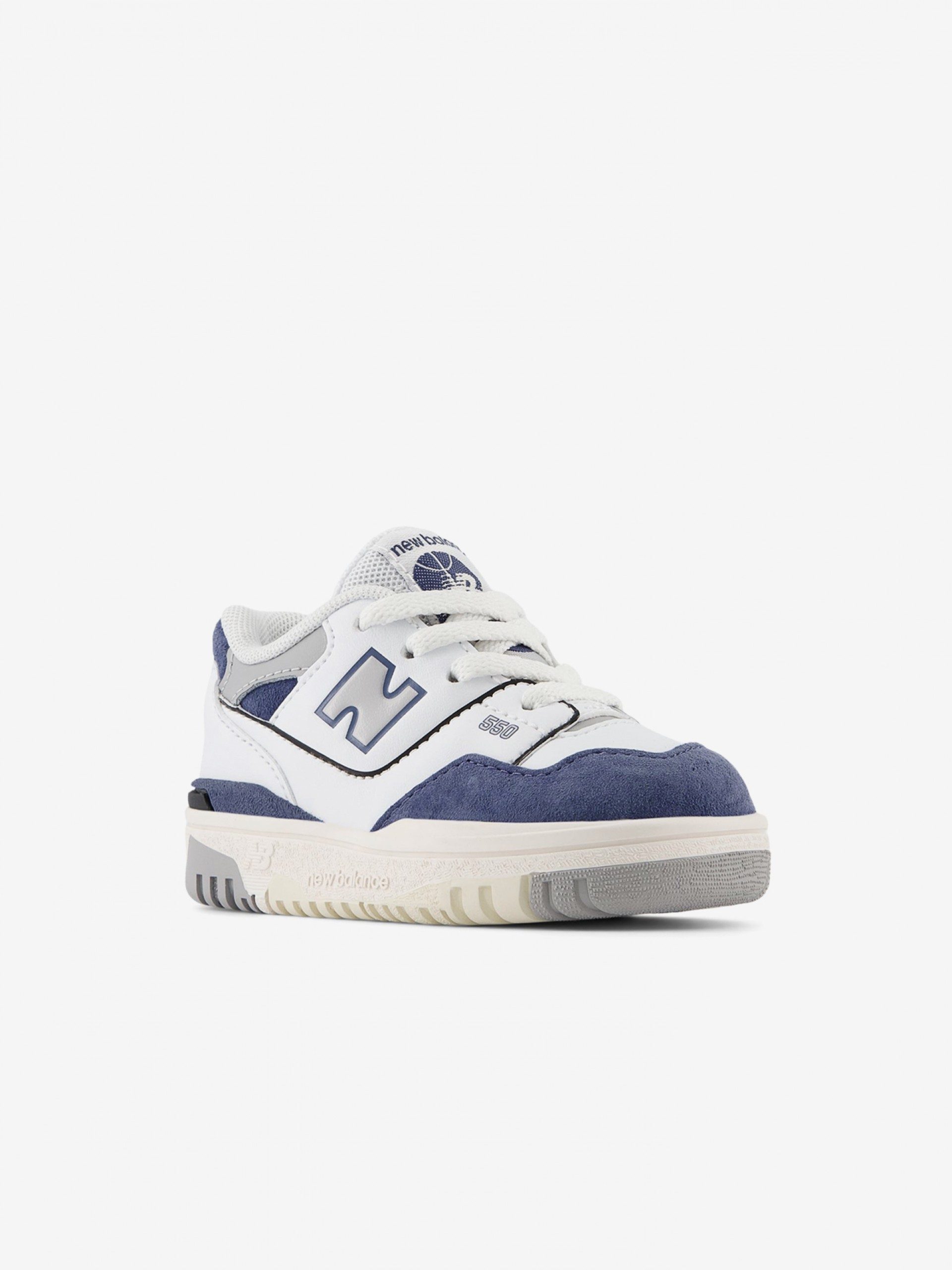 New Balance ISB550 White and Blue Sneakers