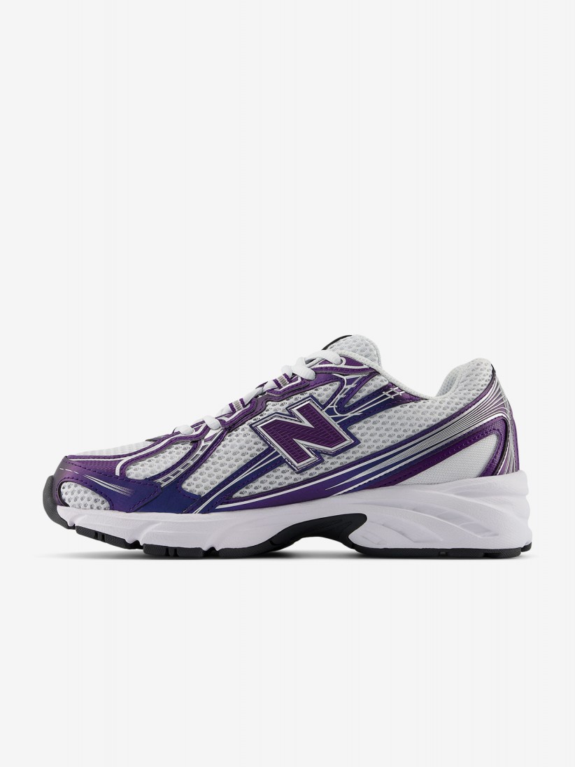 New Balance U740 V2 White and Purple Sneakers