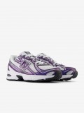 New Balance U740 V2 White and Purple Sneakers