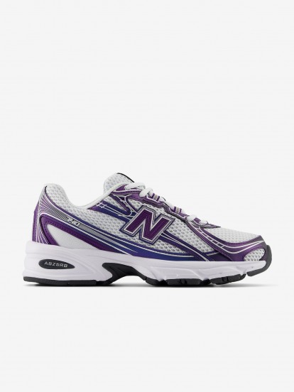 New Balance U740 V2 White and Purple Sneakers