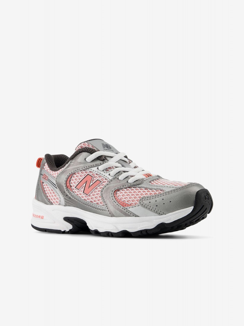 Sapatilhas New Balance PZ530 V1 Prateadas e Coral