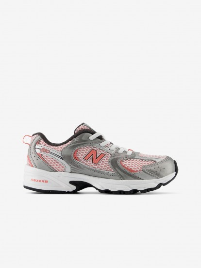 New Balance PZ530 V1 Silver and Coral Sneakers
