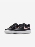 Sapatilhas Nike Air Force 1 Pretas e Rosa Metalizado Para Criana