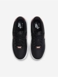 Sapatilhas Nike Air Force 1 Pretas e Rosa Metalizado Para Criana
