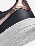 Sapatilhas Nike Air Force 1 Pretas e Rosa Metalizado Para Criana
