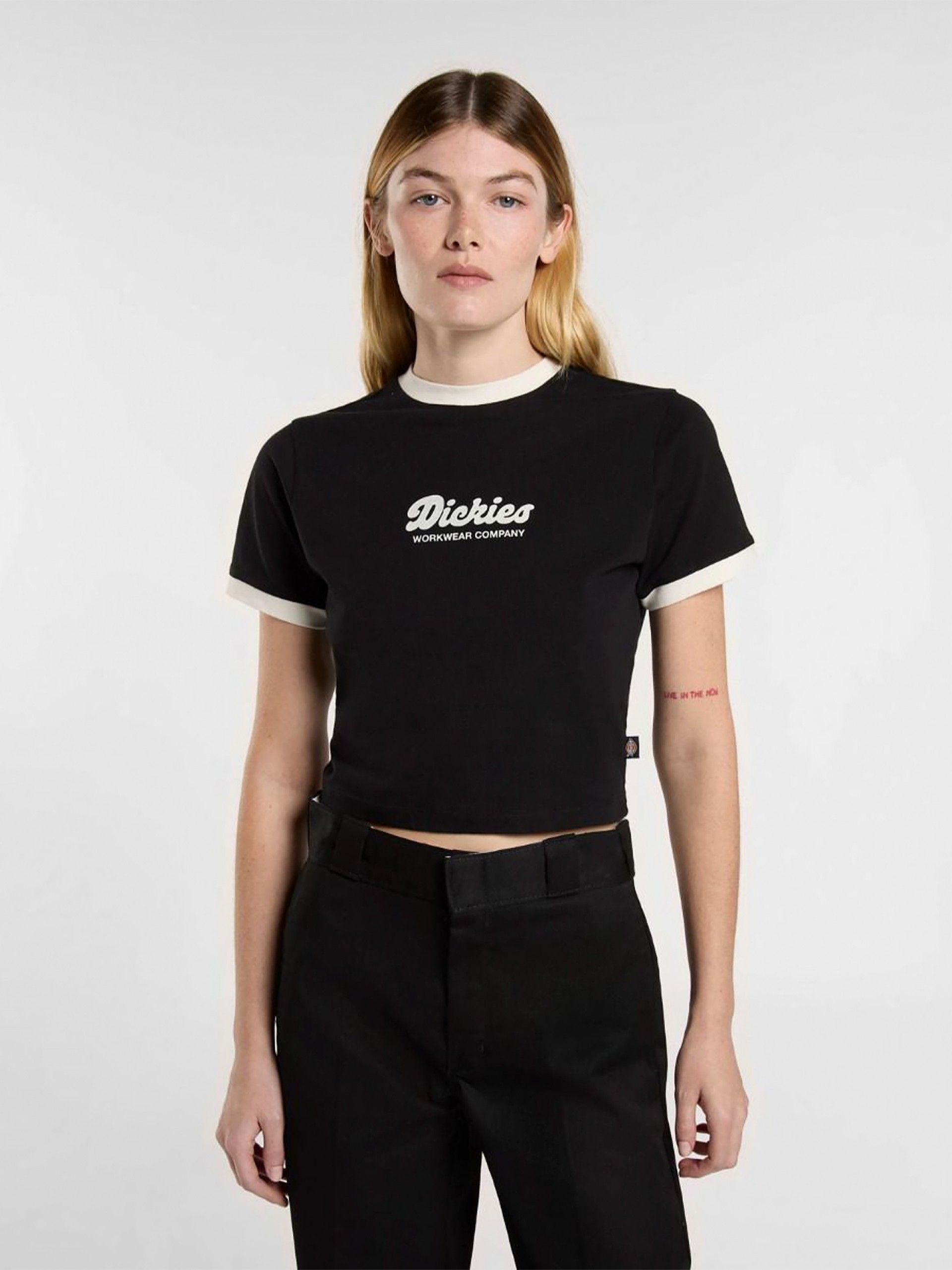 T-shirt Dickies Lewistown Ringer Preta