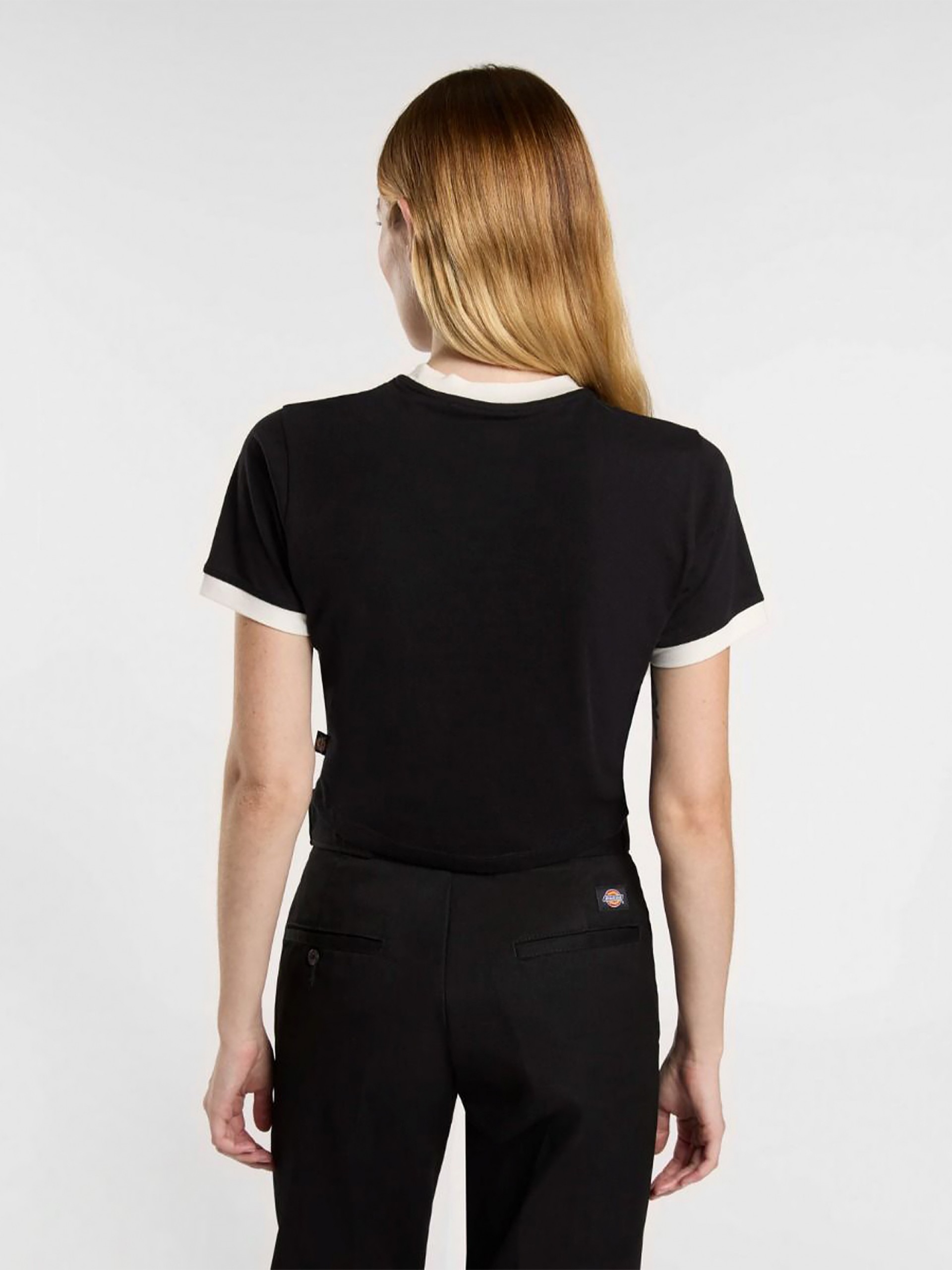 T-shirt Dickies Lewistown Ringer Preta