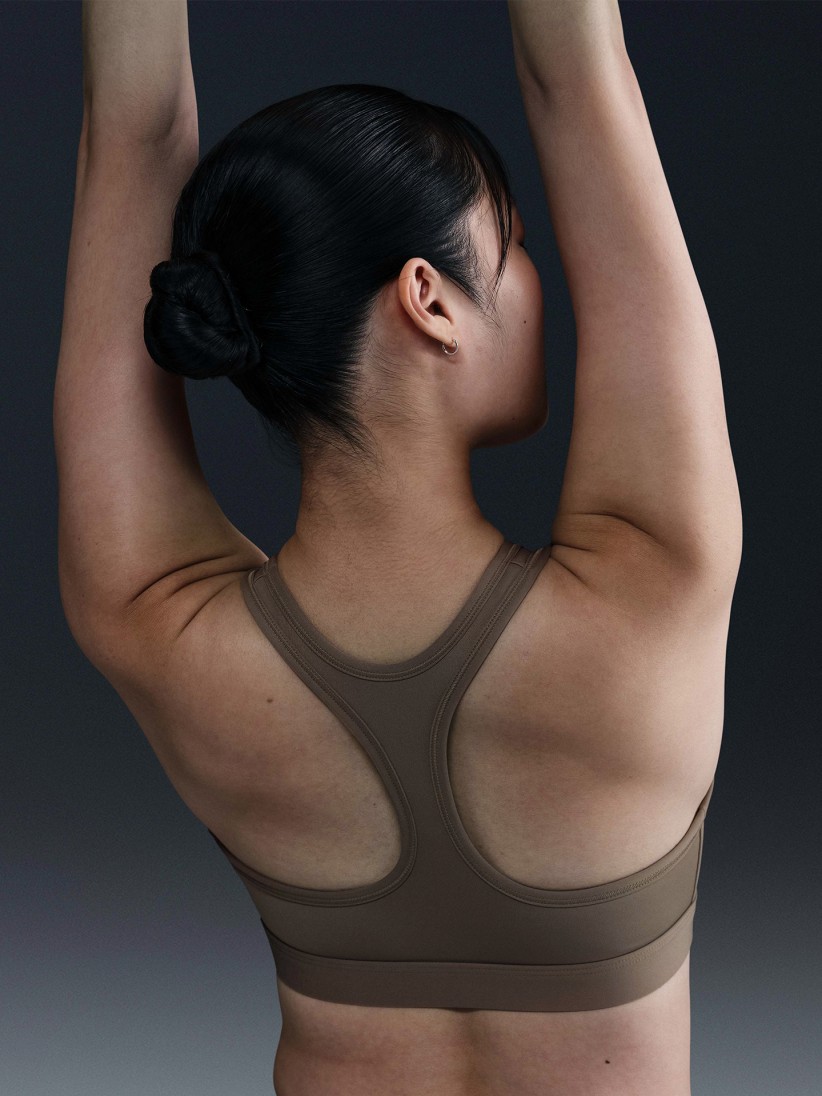 Nike Swoosh Light Support Brown Sports Bra