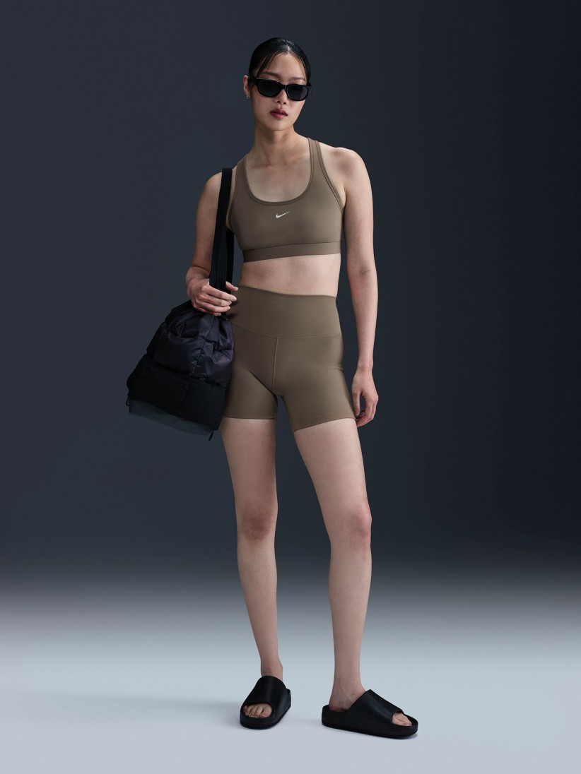 Nike Swoosh Light Support Brown Sports Bra