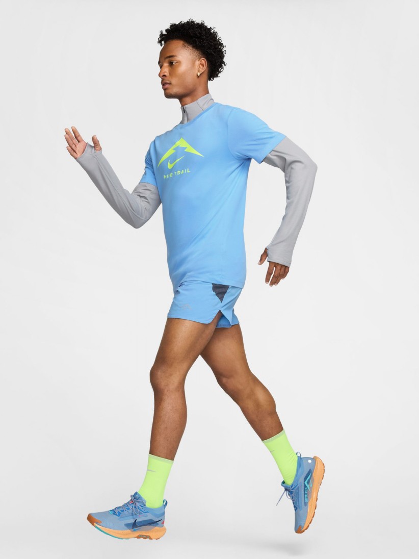 Calções de Trail Nike Dri-FIT 15cm Azuis Para Homem Calções de Trail Nike Dri-FIT 15cm Azuis Para Homem