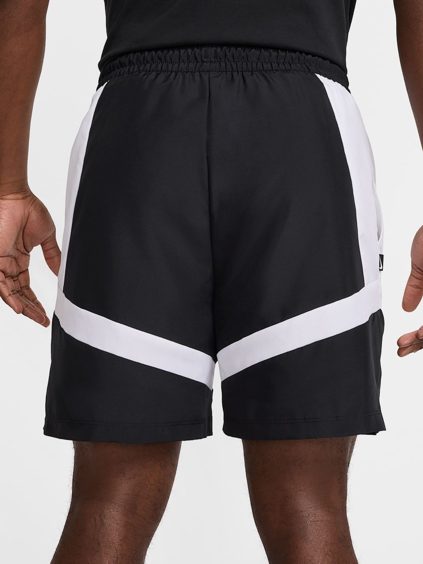 Pantalones Cortos de Baloncesto Nike Icon 15cm Negros y Blancos Para Hombre