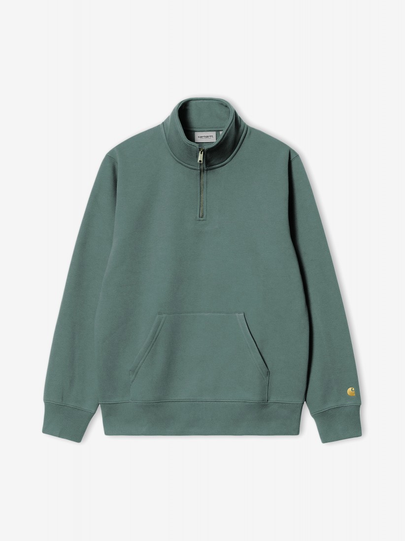 Carhartt WIP Chase Neck Green Zip Sweater