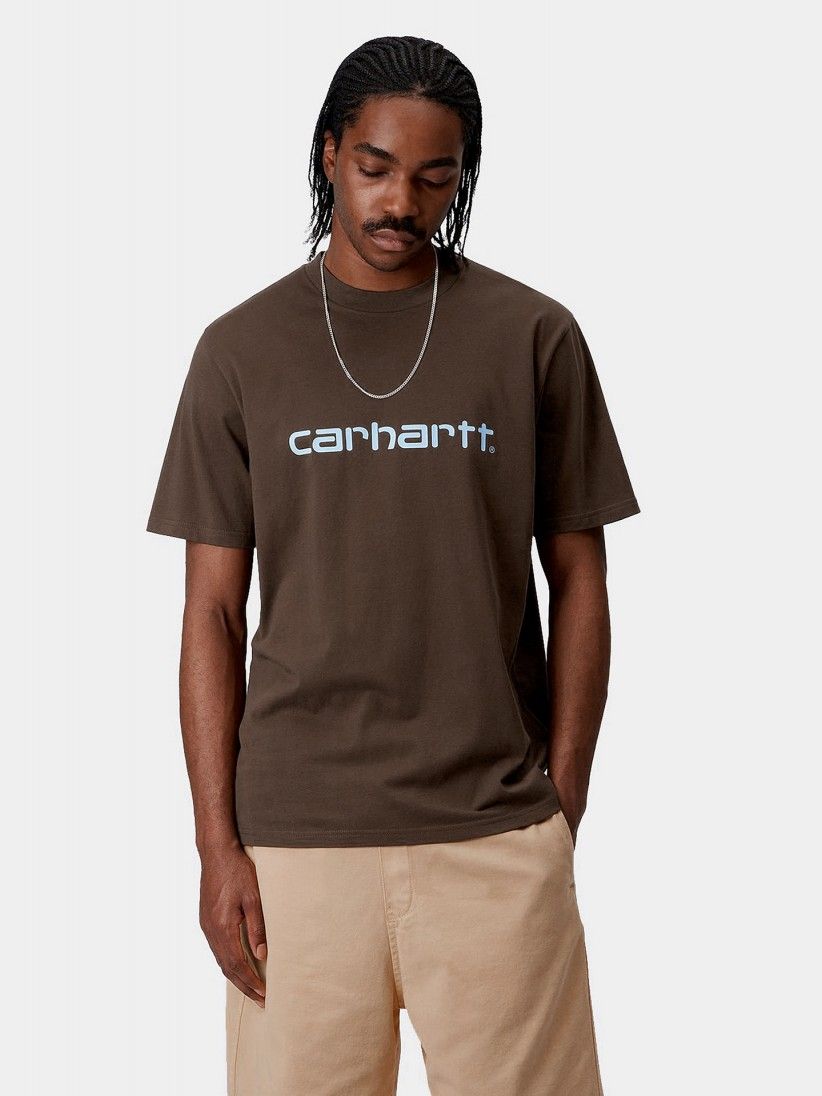 Carhartt WIP Script Brown T-shirt - I031047.2QG.XX - BZR Online