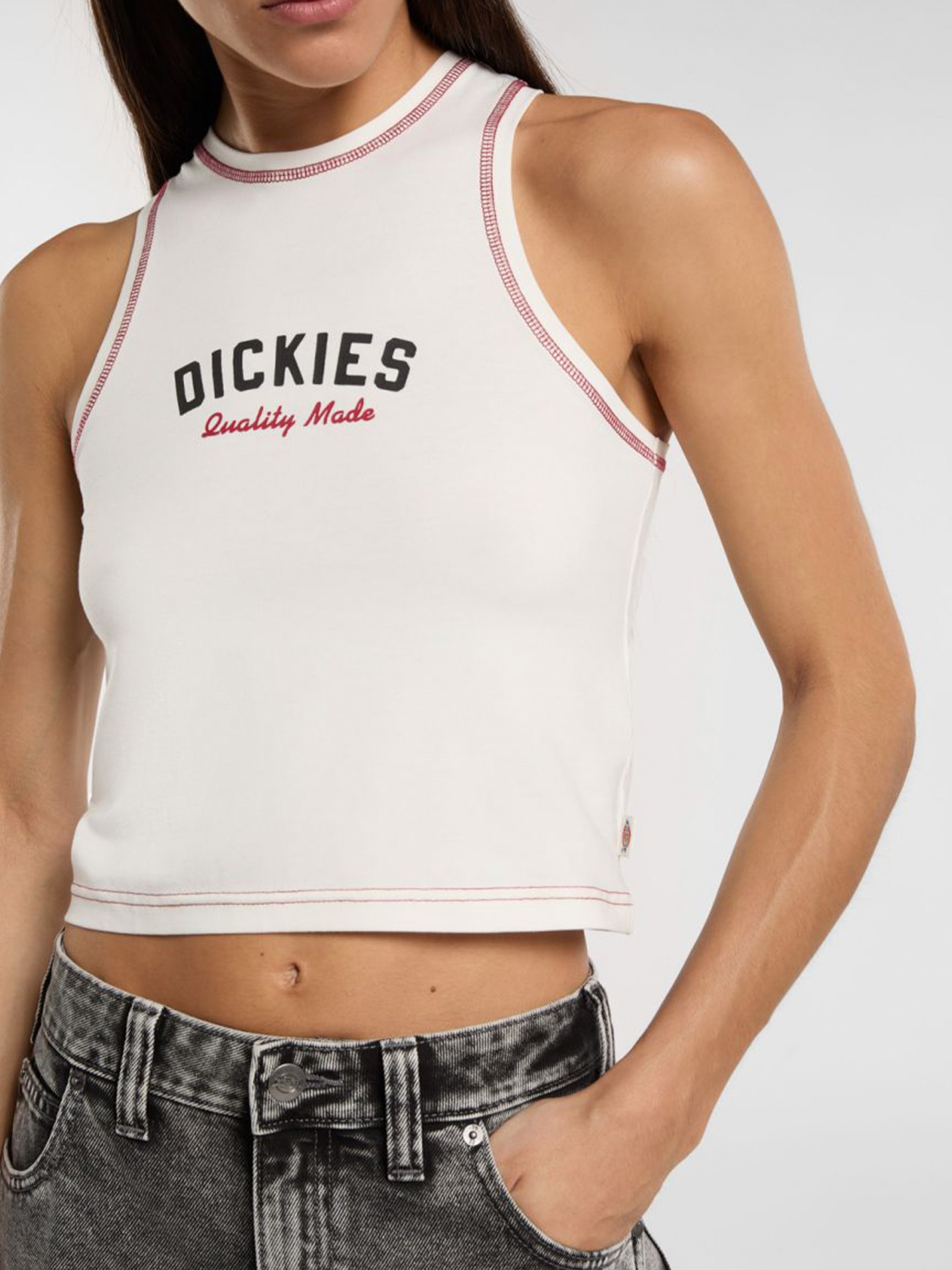 T-shirt Dickies Racer Branca