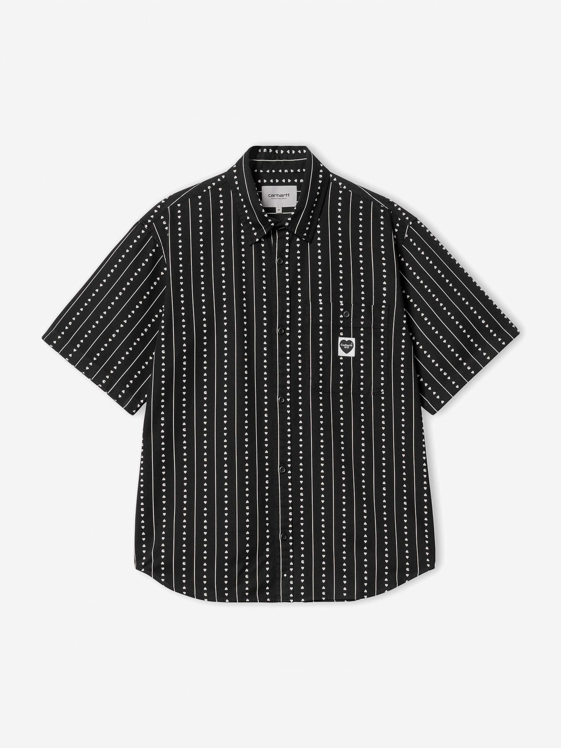 Camisa Carhartt WIP Drewe Heart Stripe Negra