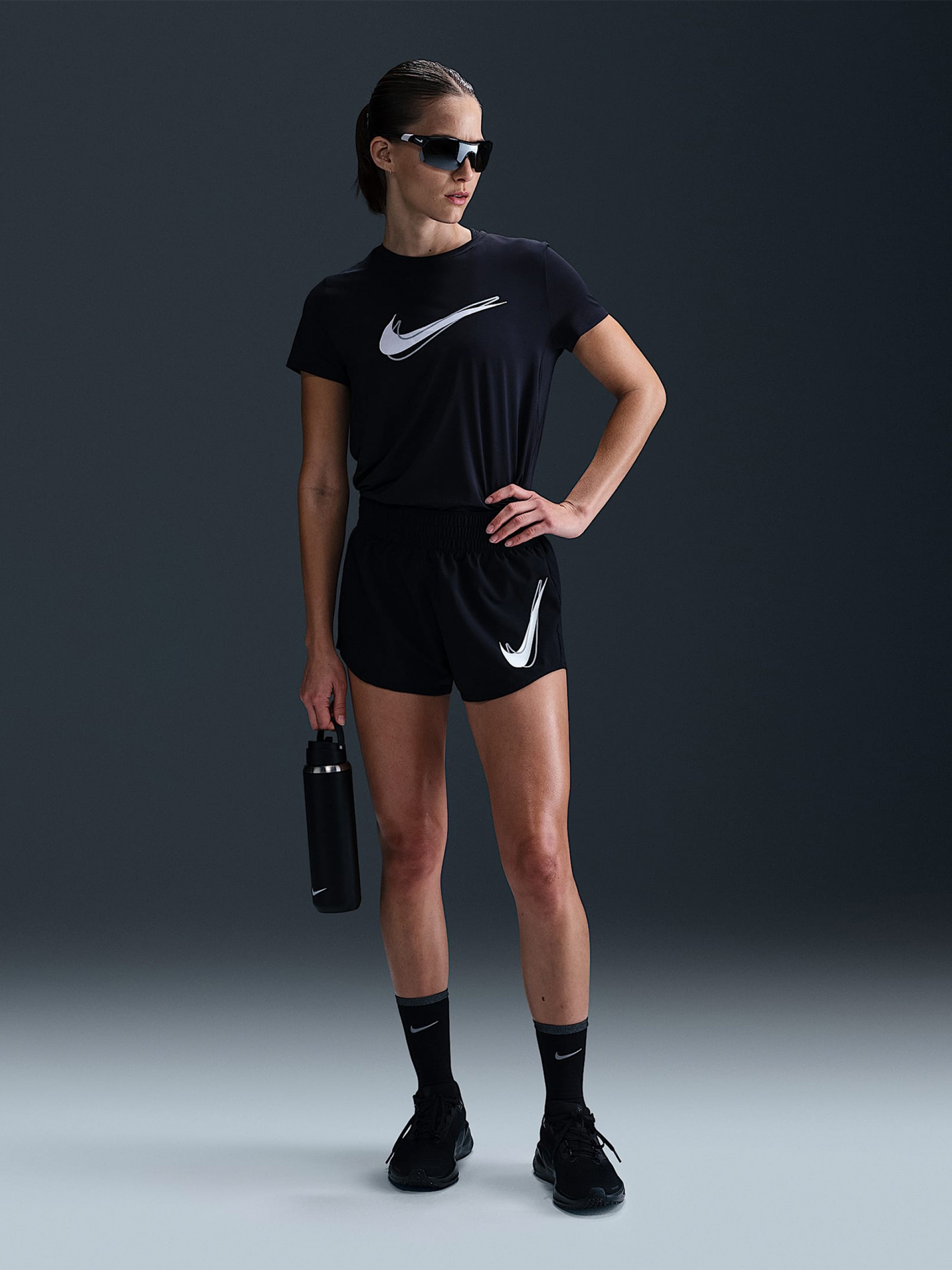 Nike Dri-FIT One Black Running Shorts For Women
