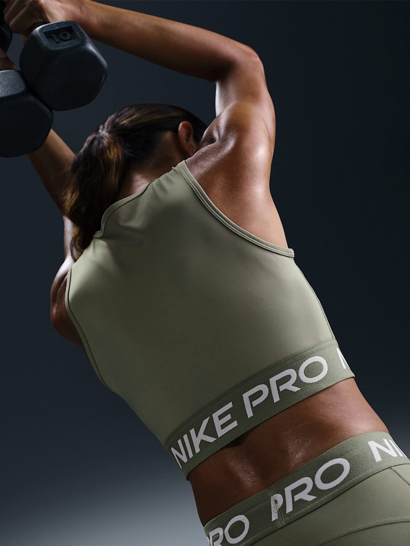 Suti Desportivo de Treino Nike Pro Suporte Leve Verde Para Mulher