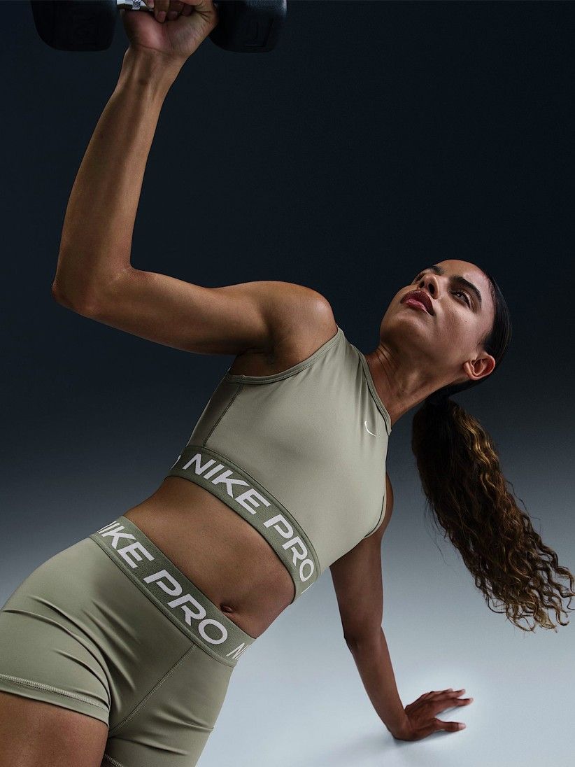 Suti Desportivo de Treino Nike Pro Suporte Leve Verde Para Mulher