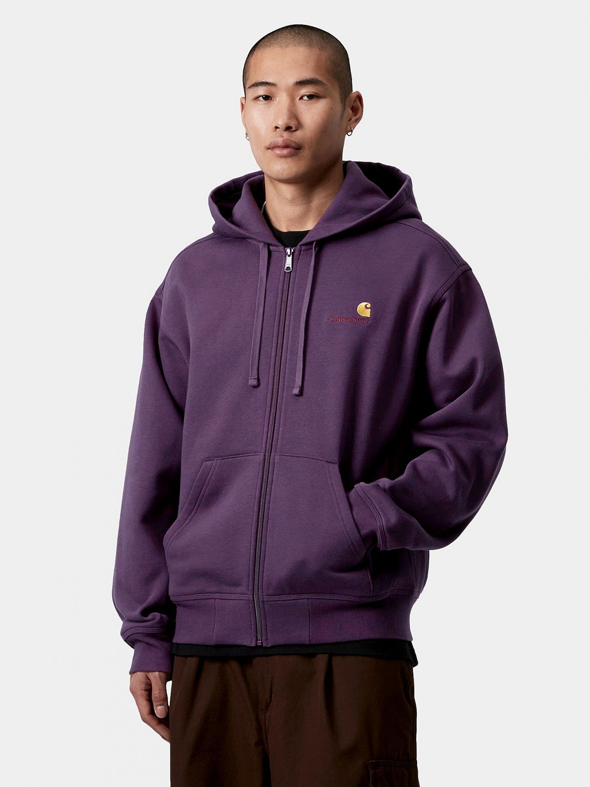 Carhartt WIP American Script Purple Hooded Jacket