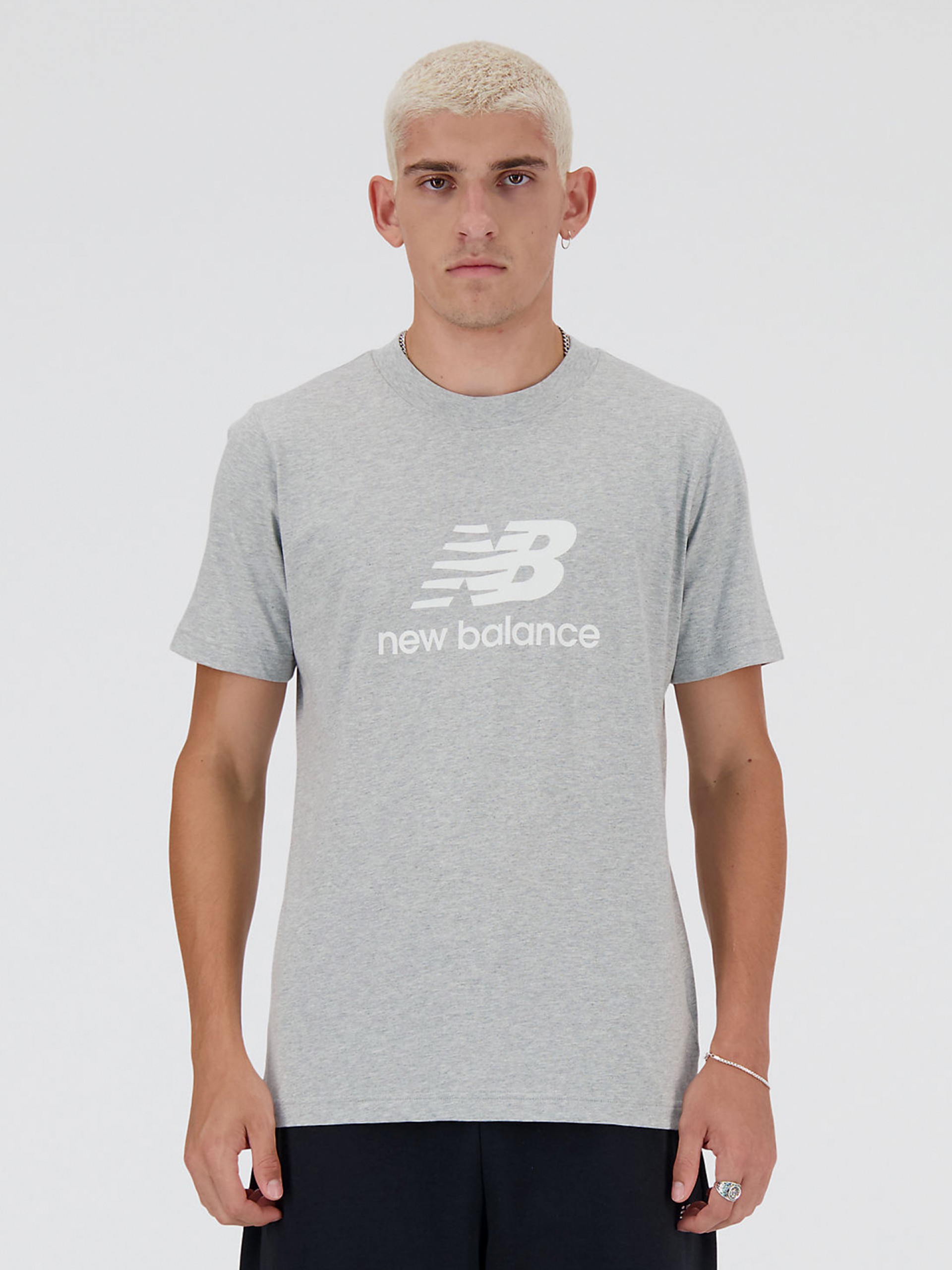 New Balance Sport Essentials Logo Grey T-shirt