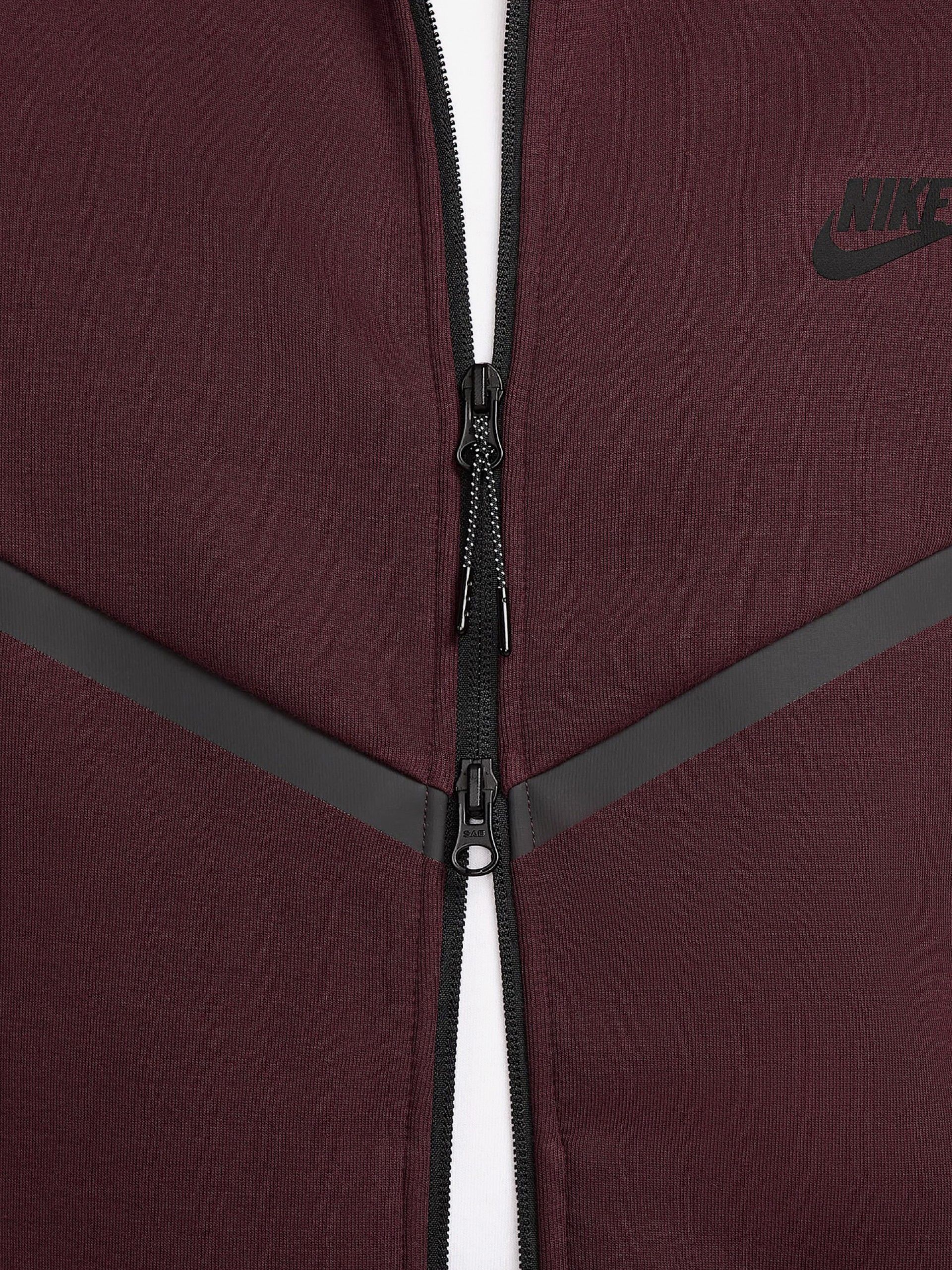 Chaqueta con Capucha Nike Tech Fleece Windrunner Burdeos Para Hombre