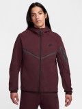 Nike Tech Fleece Windrunner Burgundy Hooded Jacket For Men