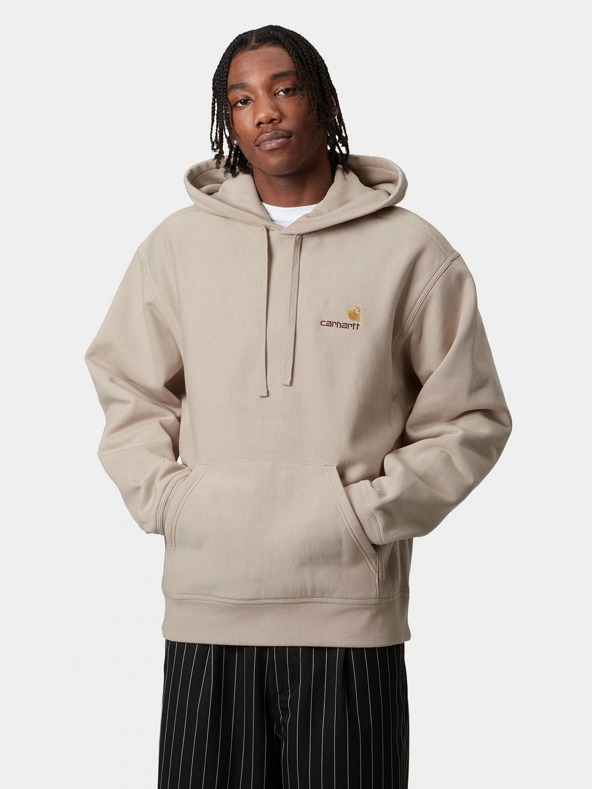 Camisola com Capuz Carhartt WIP American Script Bege