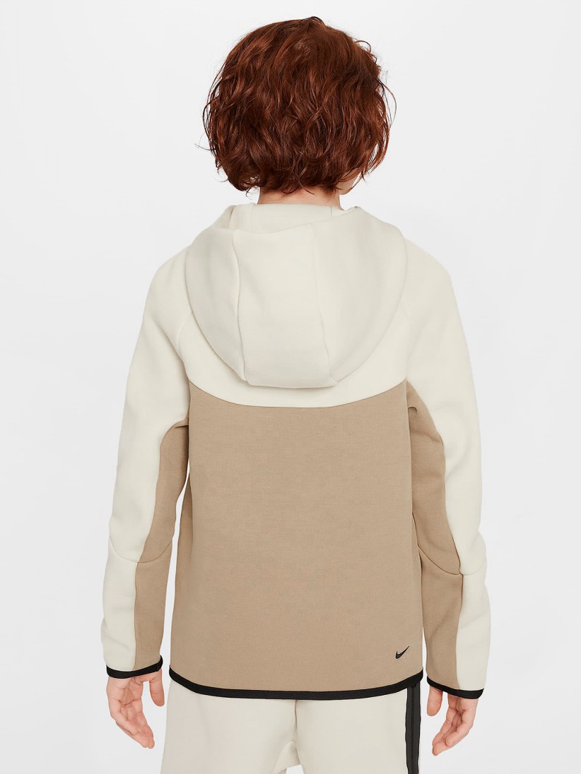 Casaco com Capuz Nike Sportswear Tech Fleece Jnior Bege