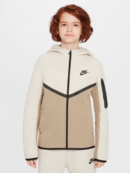 Casaco com Capuz Nike Sportswear Tech Fleece Jnior Bege