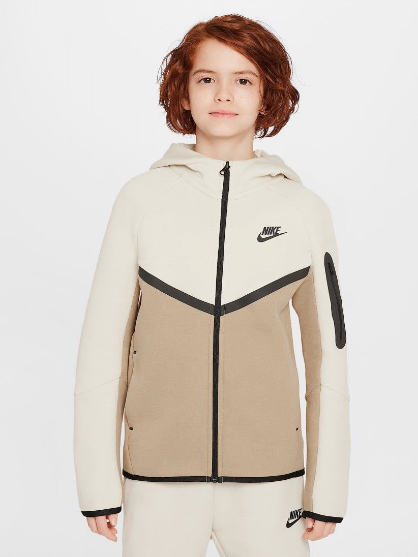 Casaco com Capuz Nike Sportswear Tech Fleece Jnior Bege