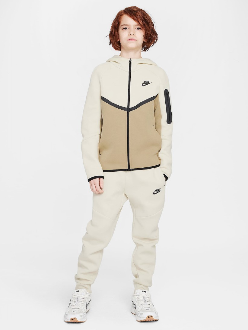 Casaco com Capuz Nike Sportswear Tech Fleece Jnior Bege