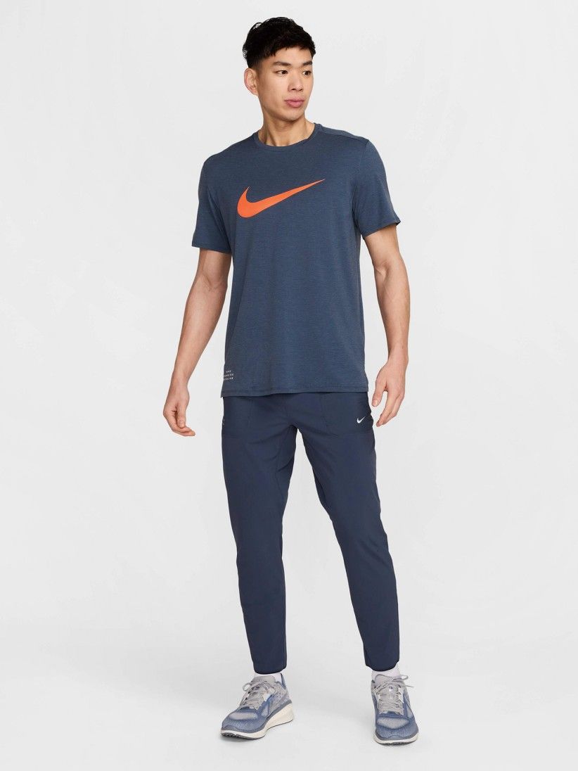 T-shirt de Running Nike Dri-FIT Azul Para Homem