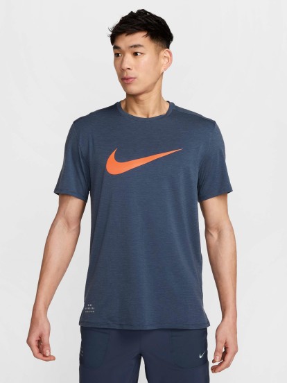 T-shirt de Running Nike Dri-FIT Azul Para Homem