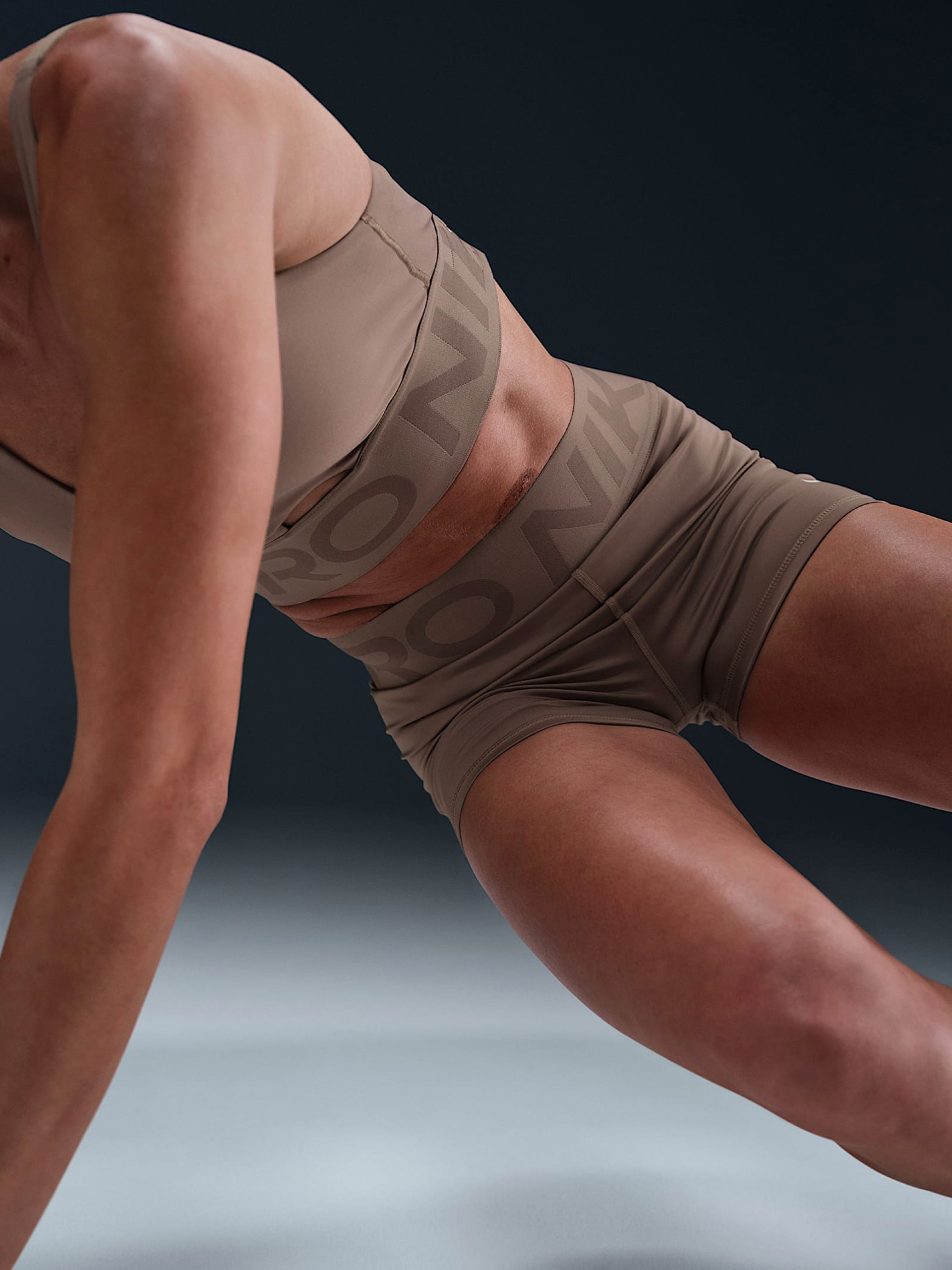 Nike Pro Sculpt 7.5cm Brown Biker Shorts For Women