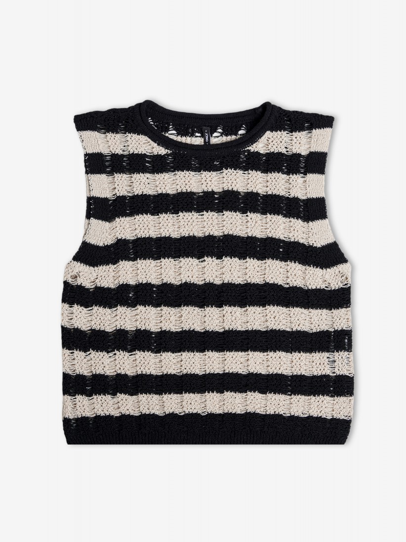 Colete Only ONLCapri Knit Às Riscas Colete Only ONLCapri Knit Às Riscas
