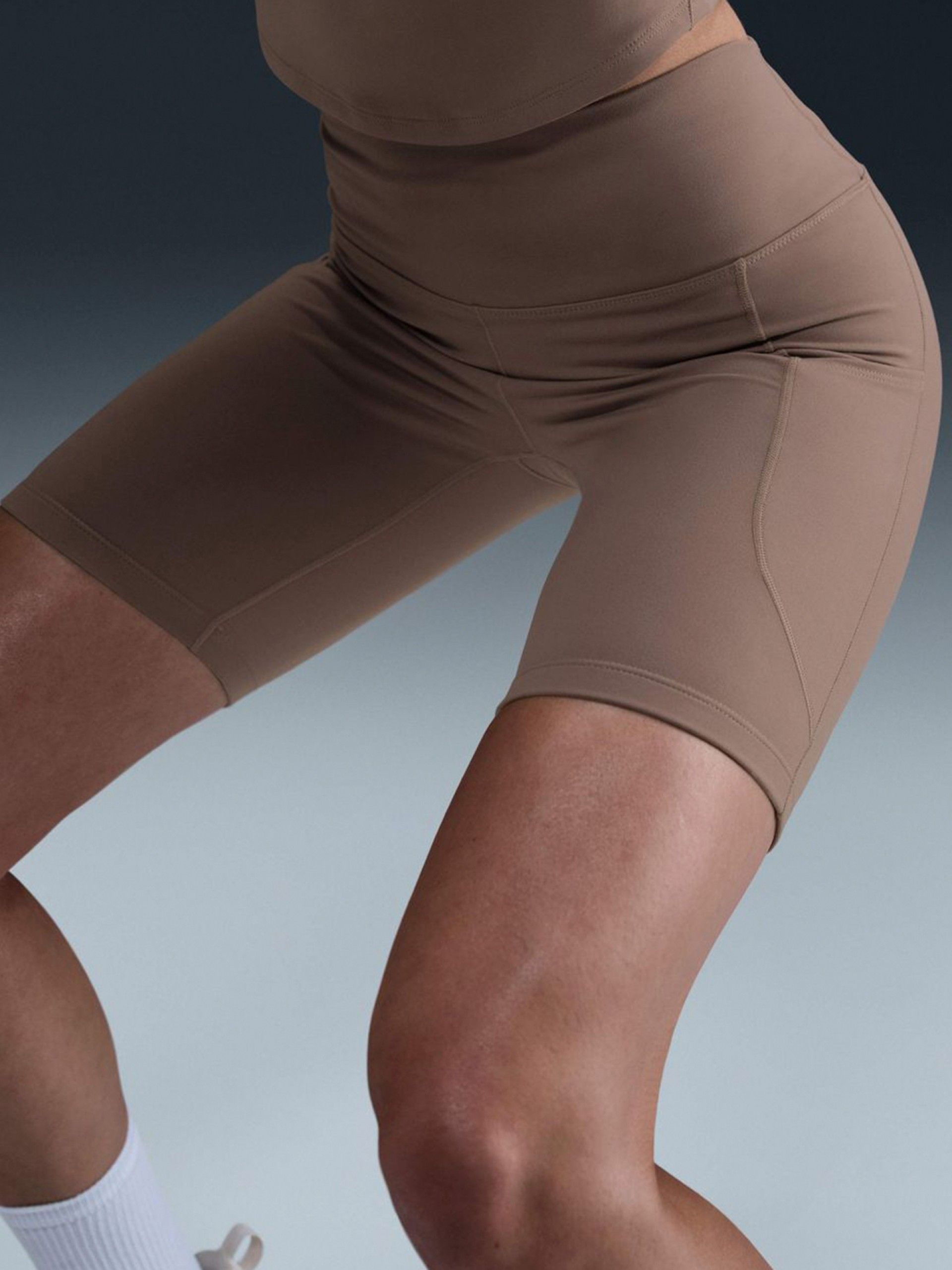 Nike One 20cm Brown Biker Shorts For Women