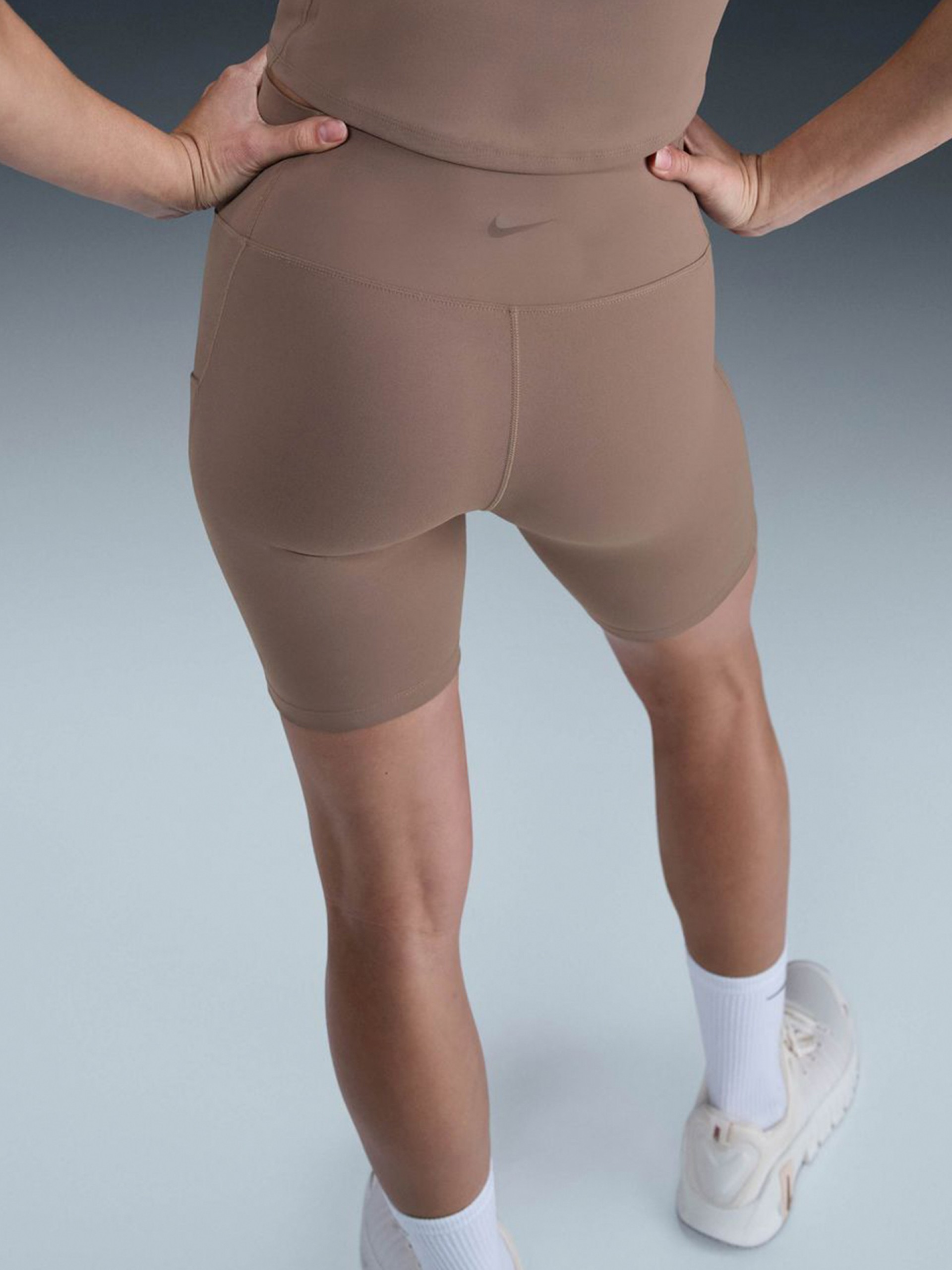 Nike One 20cm Brown Biker Shorts For Women
