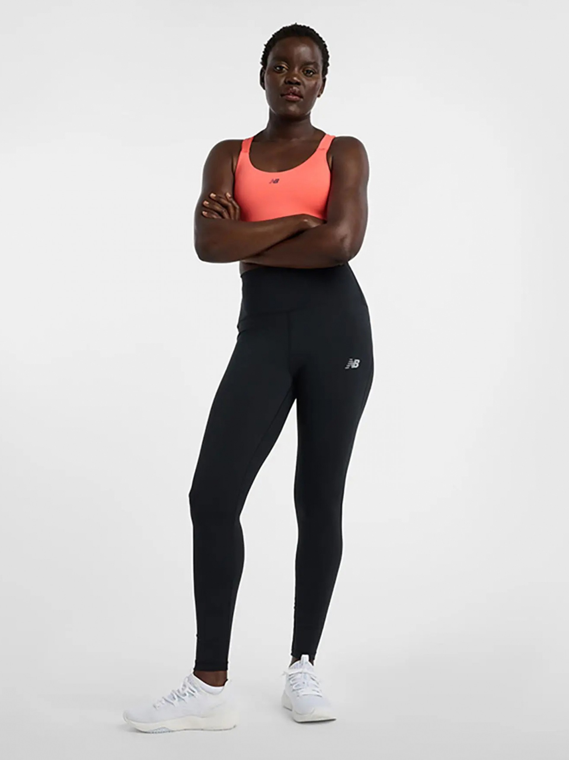 Sujetador Deportivo New Balance Essential Train Sujeción Media Salmón