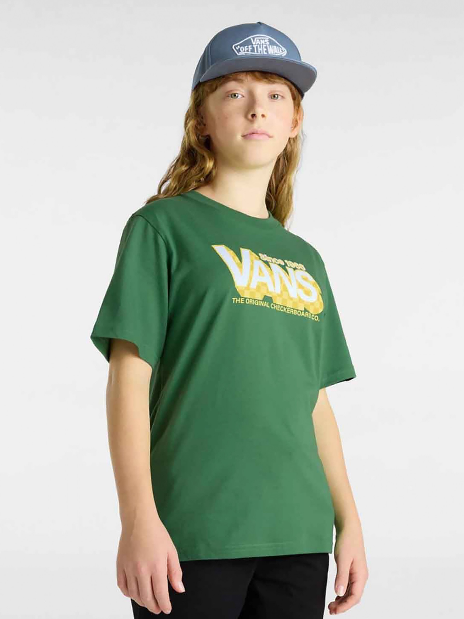 T-shirt Vans Checker Drop Kids Verde