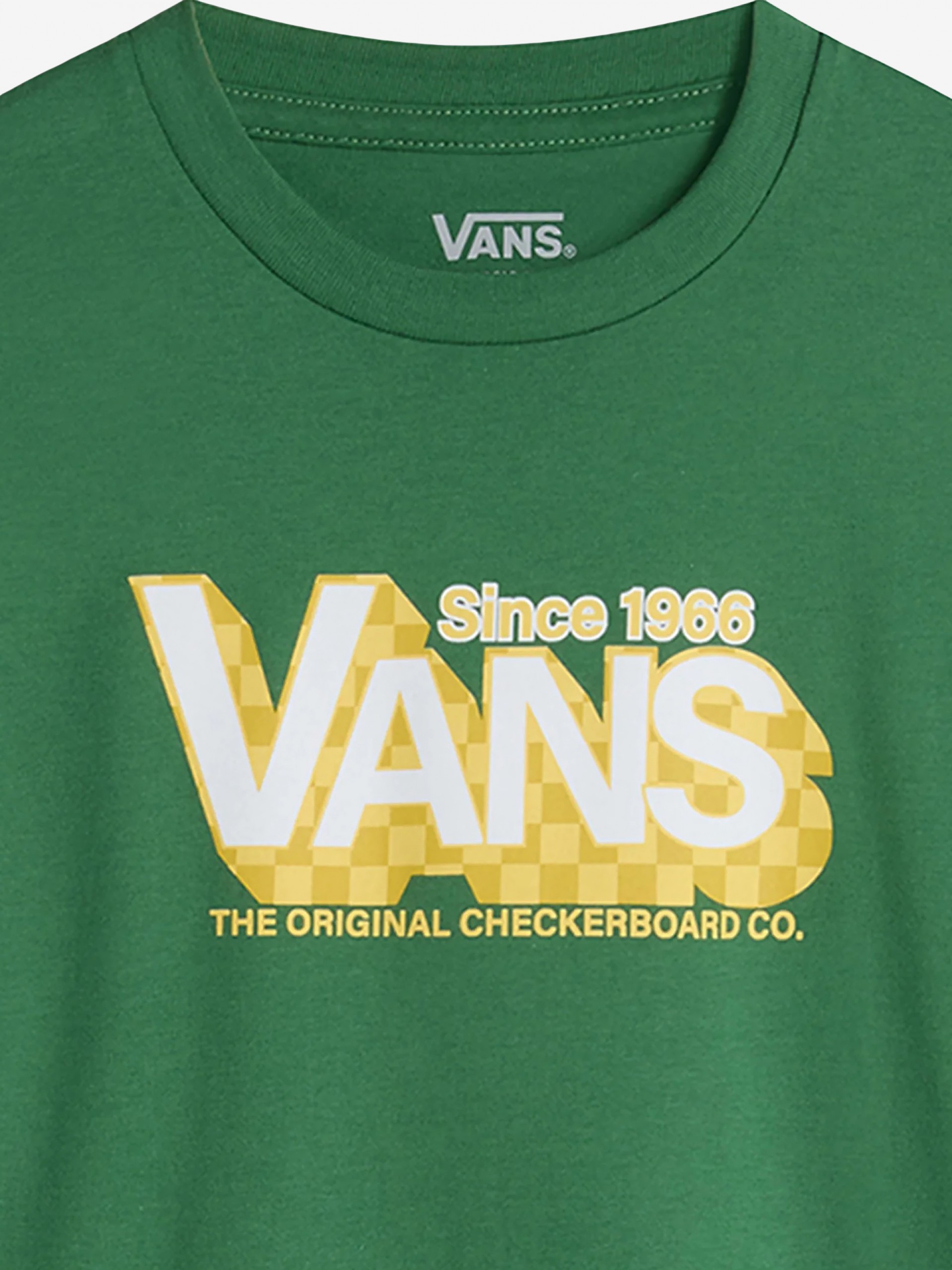Camiseta Vans Checker Drop Kids Verde