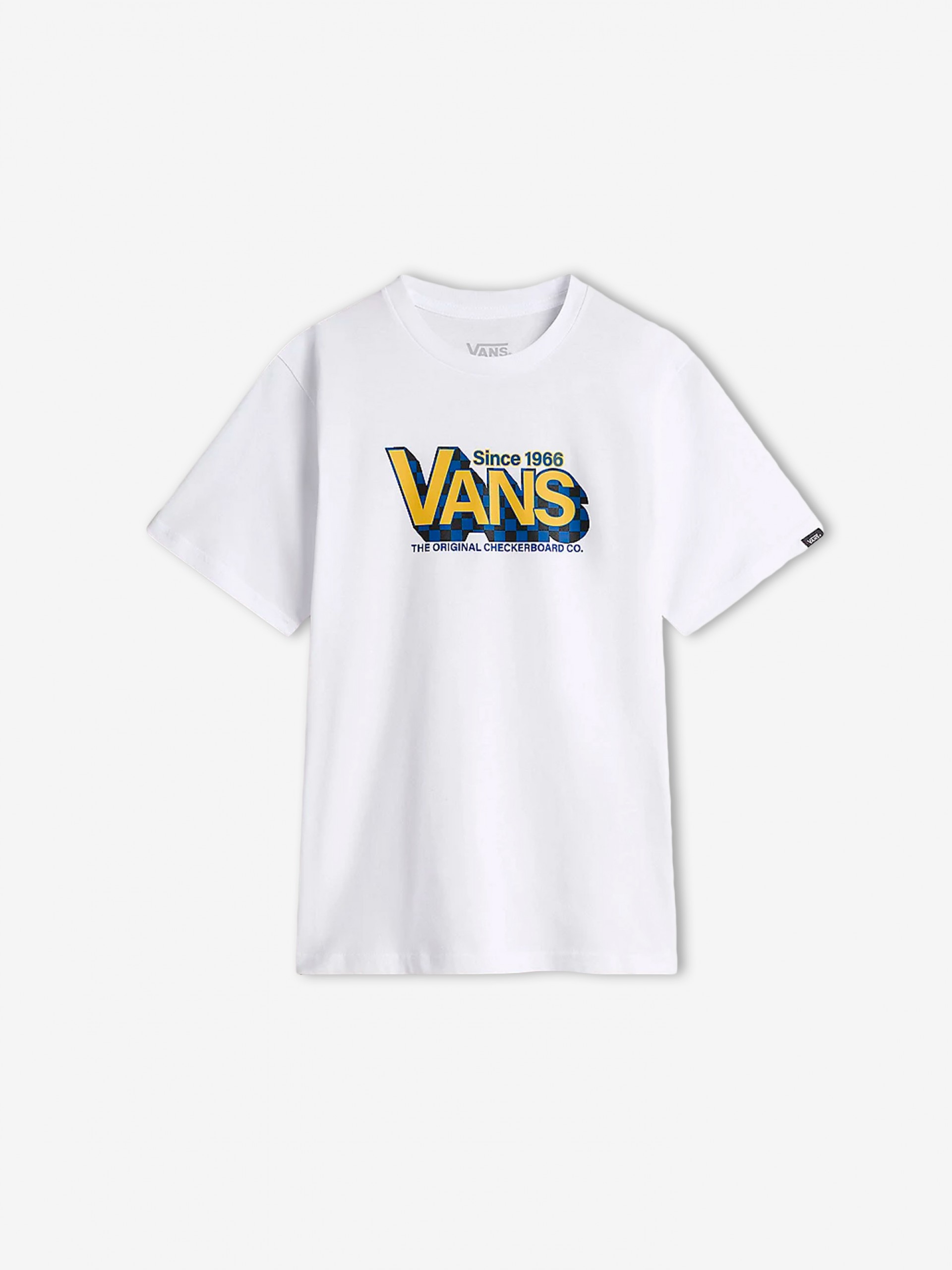 T-shirt Vans Checker Drop Kids Branca