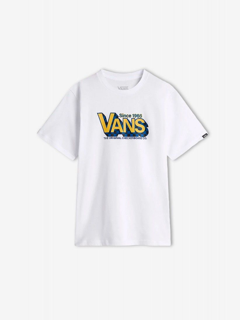 T-shirt Vans Checker Drop Kids Branca