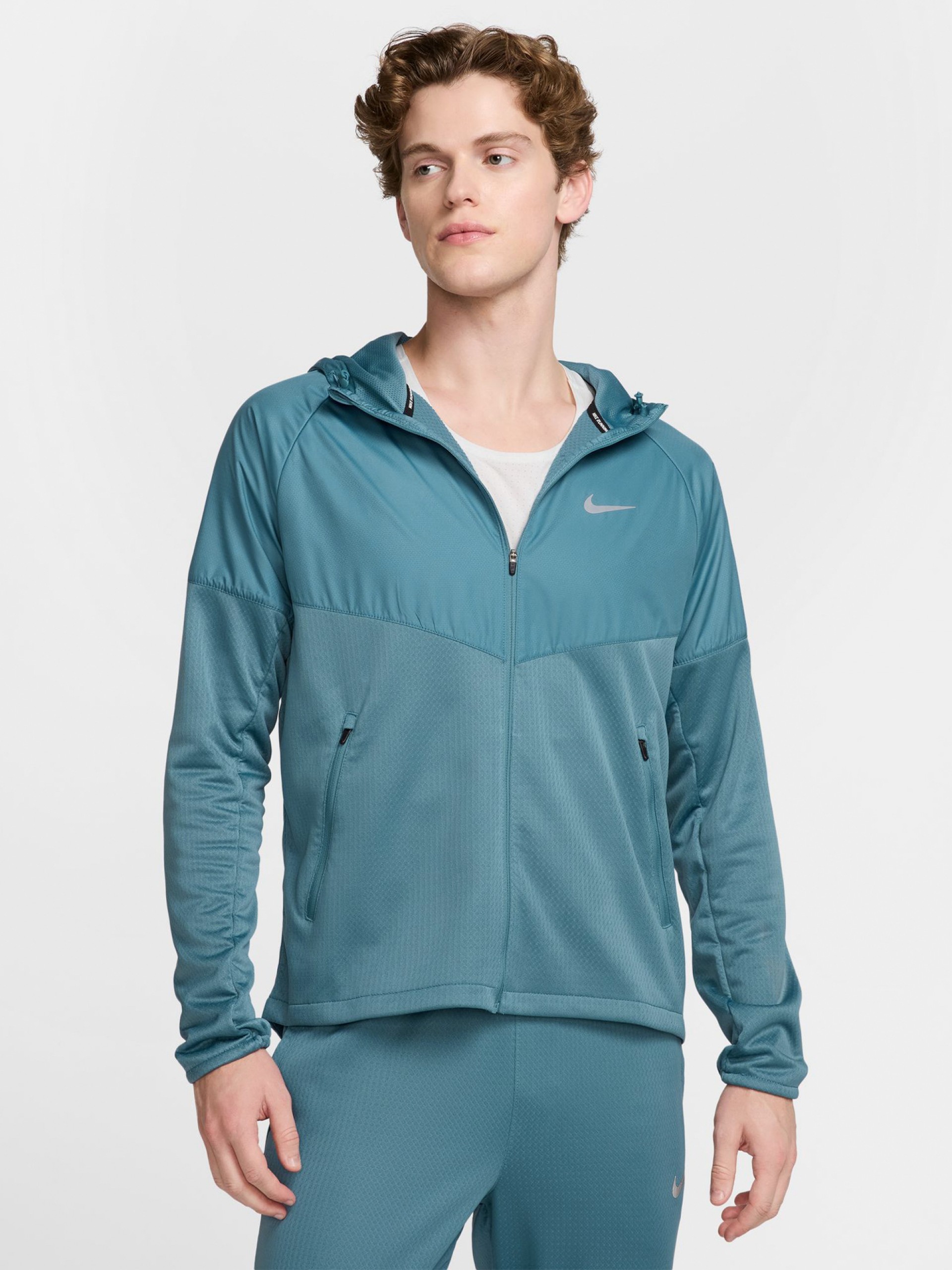 Casaco com Capuz de Running Nike Sphere Miler Therma-FIT Azul Para Homem