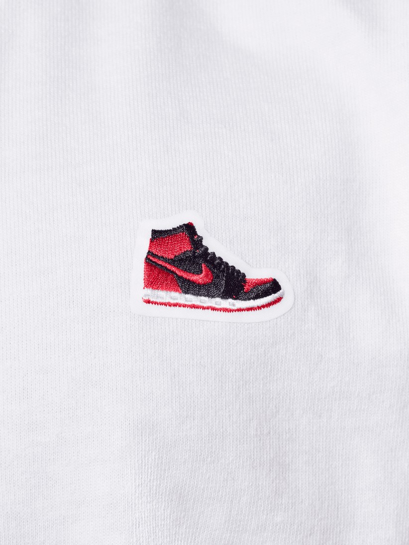 T-shirt Nike Air Jordan 1 Patch Jnior Branca