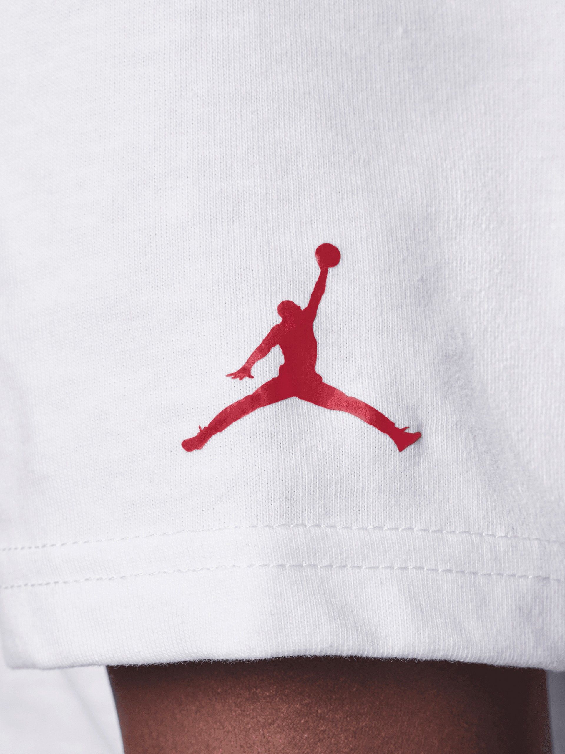 Camiseta Nike Air Jordan 1 Patch Júnior Blanca