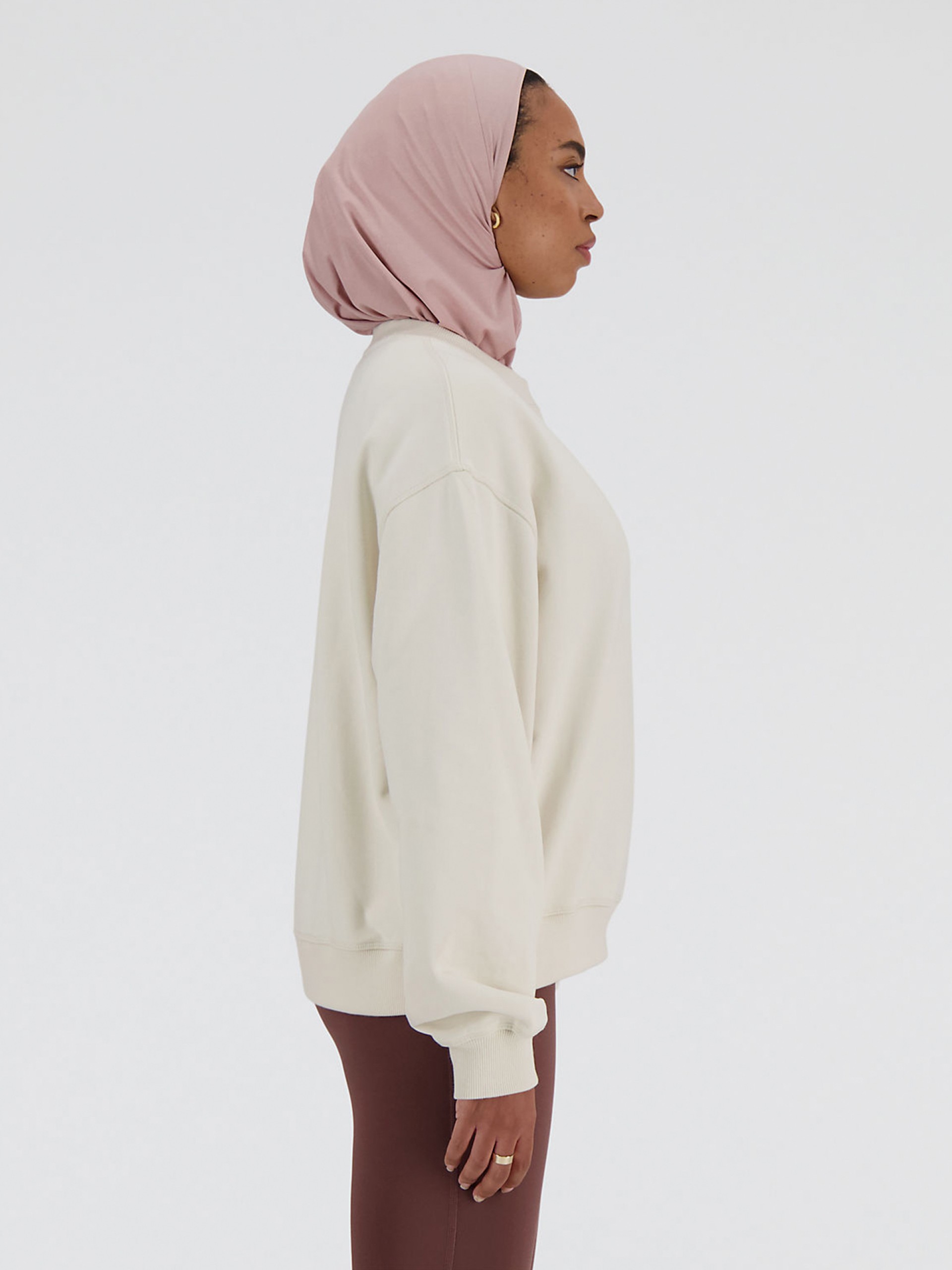 New Balance Athletics French Terry Crew Beige Sweater