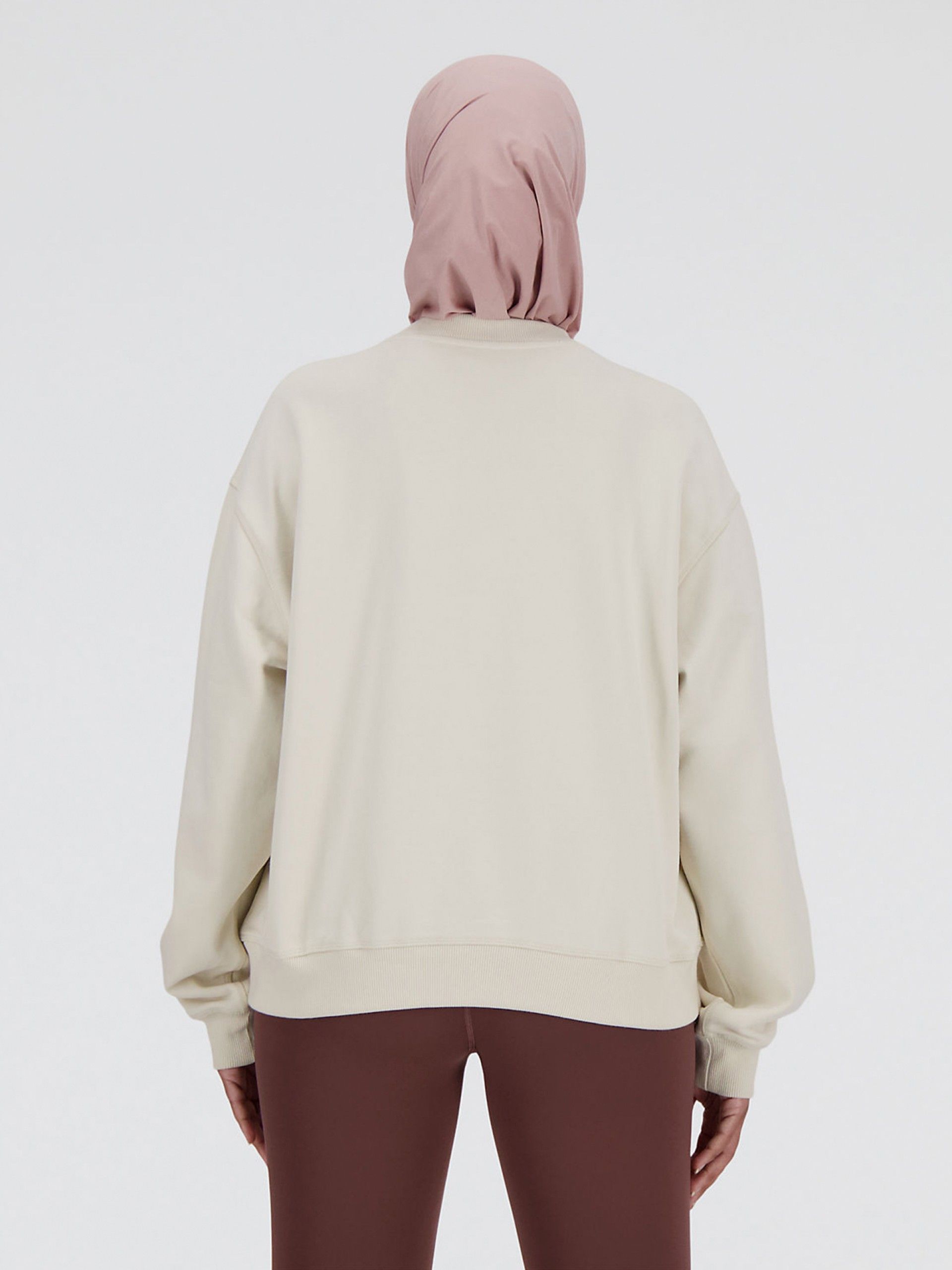 New Balance Athletics French Terry Crew Beige Sweater