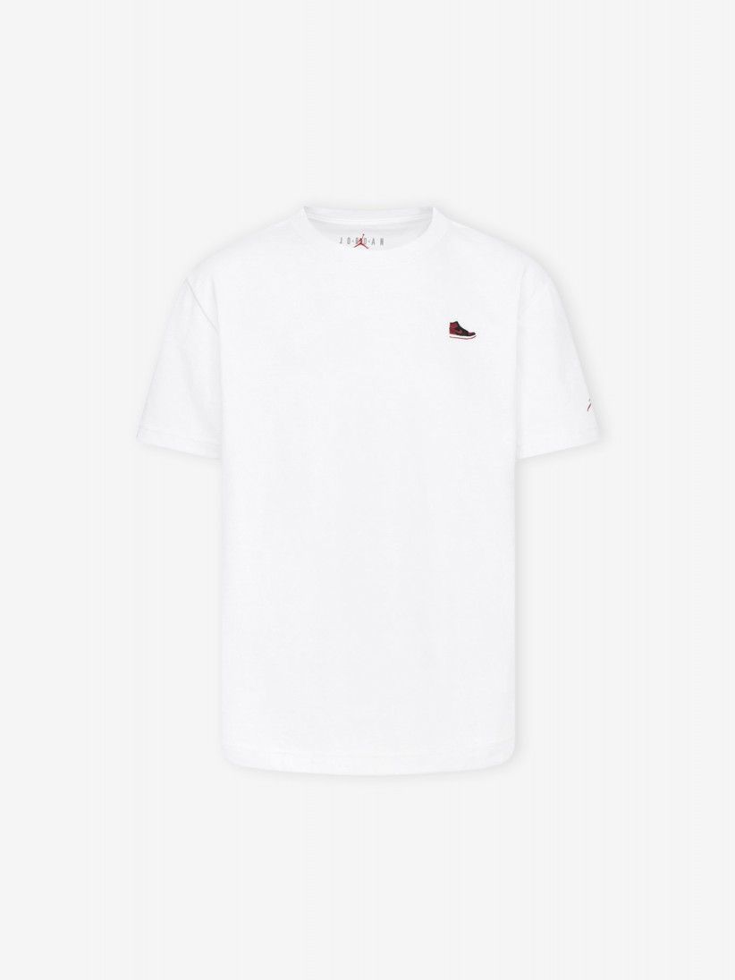 T-shirt Nike Air Jordan 1 Patch Jnior Branca